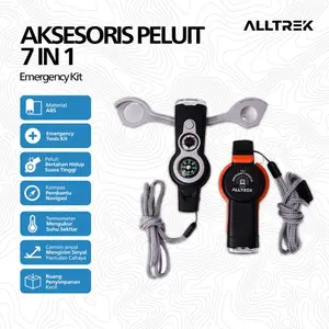 ALLTREK Aksesoris Peluit Whistle 7 In 1 Emergency - Grey