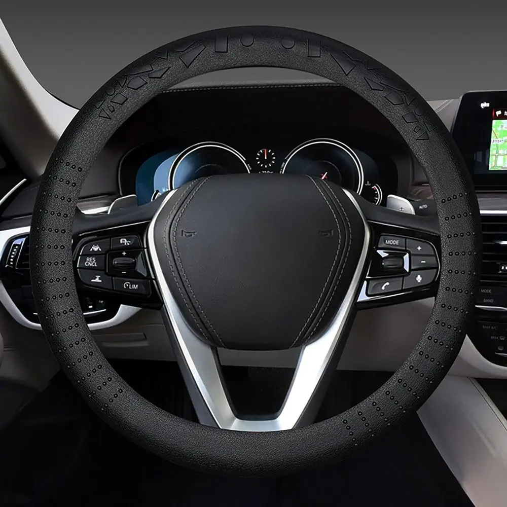 Universal Silicone Steering Wheel Cover Elastic Particle Multi Color Thickened Car Cover Non-slip Auto Accessory Car Elastic Glove Cover Fit for Diameter 38cm Car