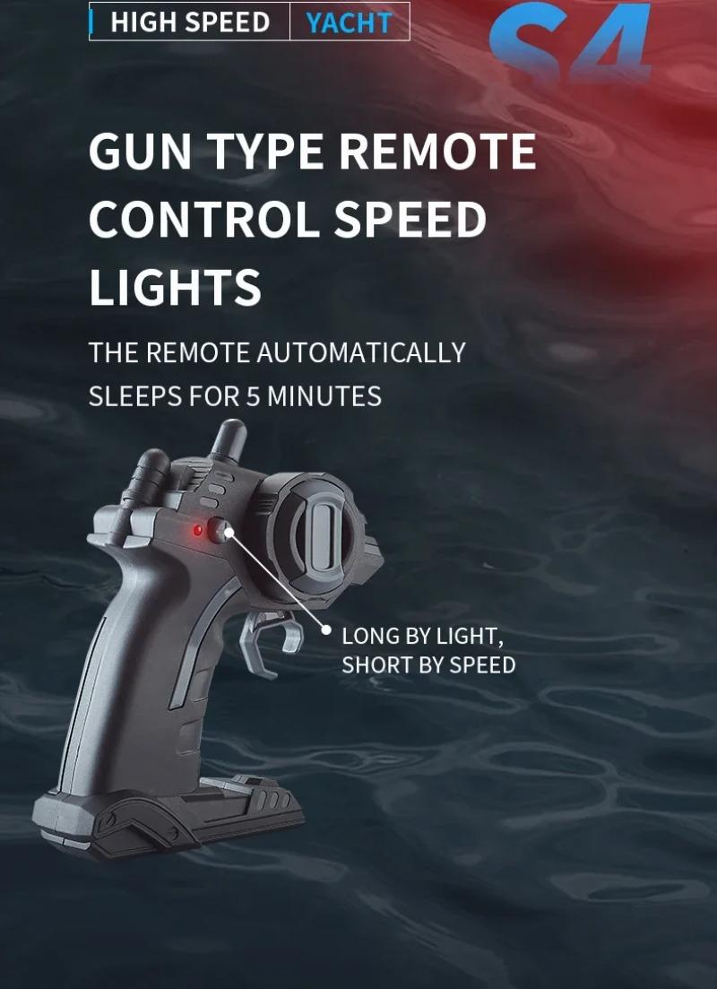 Product Introduction of 2.4G Remote Control Boat S4 Water Speed Boat Rechargeable Motor Toy Double Motor Children Boy Ship Model Toy Birthday Gift 15