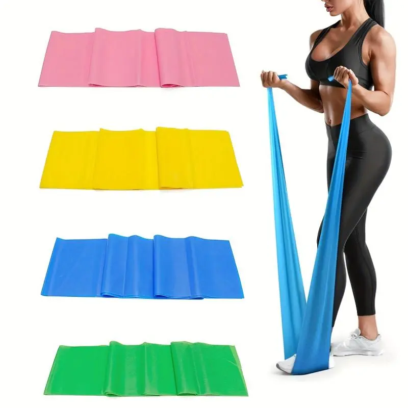 Elastic Resistance Band, 4 Counts/set Professional Exercise Band, Fitness Band, Strength Training Equipment for Home Gym Workout