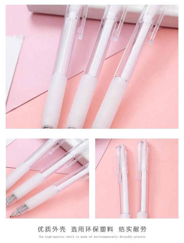 Product Introduction of 1pcs Creative Simple Transparent Rod Gel Pen Student Pen High-quality Learning Office Stationery Signature Pen 6
