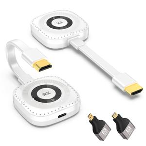 เครื่องส่งและรับทีวี HD, ไร้สาย, ความละเอียด 4K, การเข้ารหัส 165FT/50M, เอาต์พุต 1080P ดั้งเดิม, วิดีโอและเสียง, เข้ากันได้กับจอภาพ / ทีวี / โปรเจ็กเตอร์, การส่งสัญญาณไร้สายจากแล็ปท็อป / กล่องทีวี