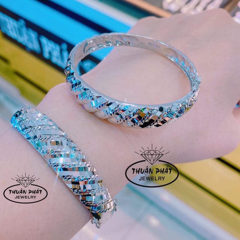 Phụ Kiện Vòng Tay Nữ V016 Mo Bản Ý Cắt Máy 9D Siêu Sáng Đeo Tay Sang Trọng- Trang Sức Bạc Ý Xi Kim- Bạc Thuận Phát