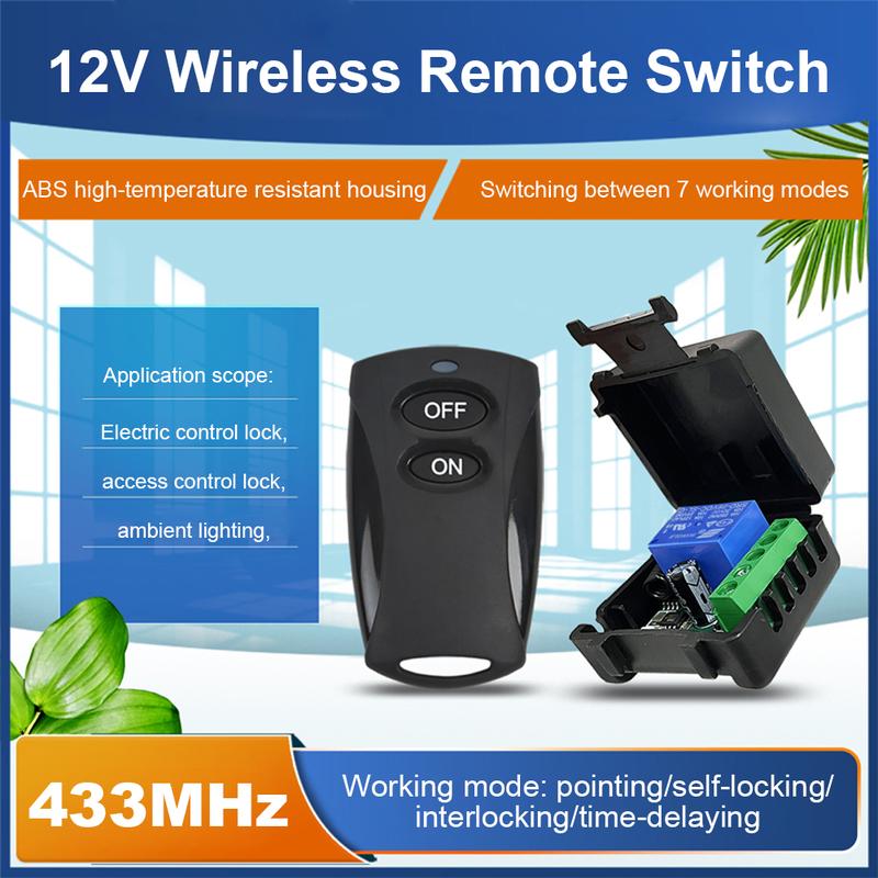 Product Introduction of Suis Kawalan Jauh Tanpa Wayar, 433MHz, DC 12V, Penerima Geganti, Pemancar RF 54