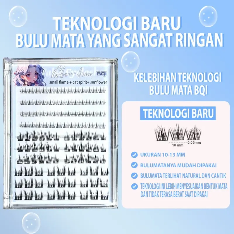 Bulumata Super Natural Eyelash Extension Bulumata mix upper lashes dan lower lashes Bulu mata palsu pemula bebas lem, bulu mata palsu dapat digunakan kembali 3