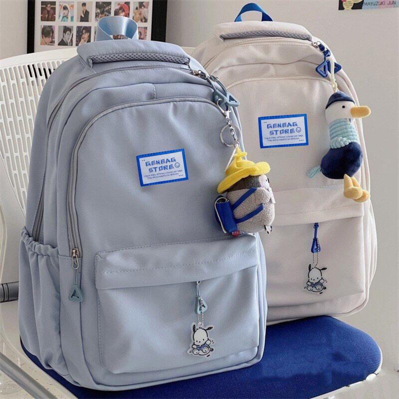 Cặp đi học nữ GENBAG balo nữ đi học basic trơn nhiều ngăn thời trang hàn quốc BL07 Backpack Đeo Vai