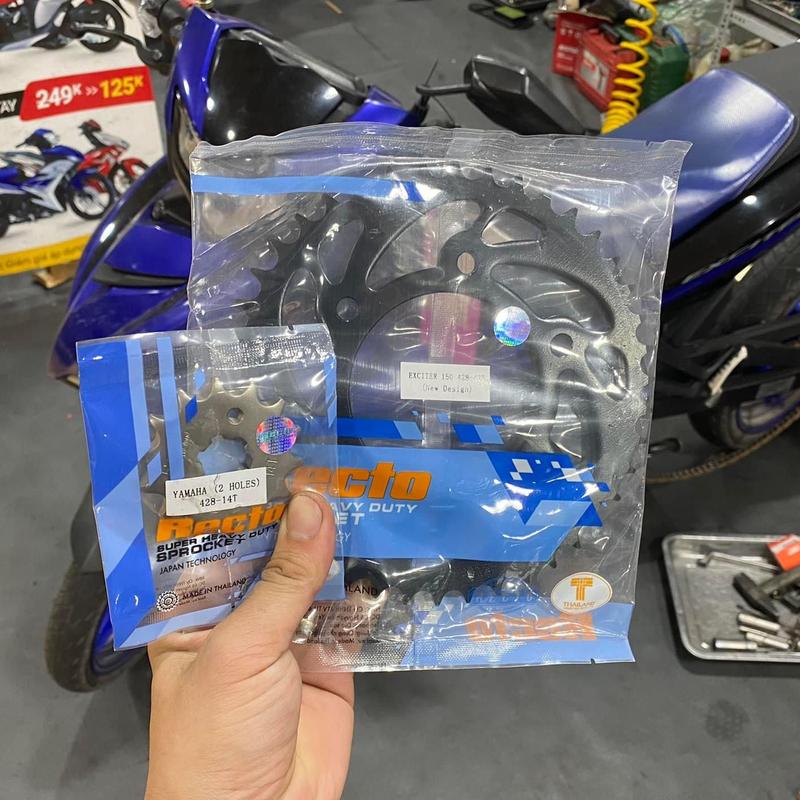 Bộ nhông sên dĩa Recto cho xe Ex 135/ 150 Phụ Kiện Phụ Tùng