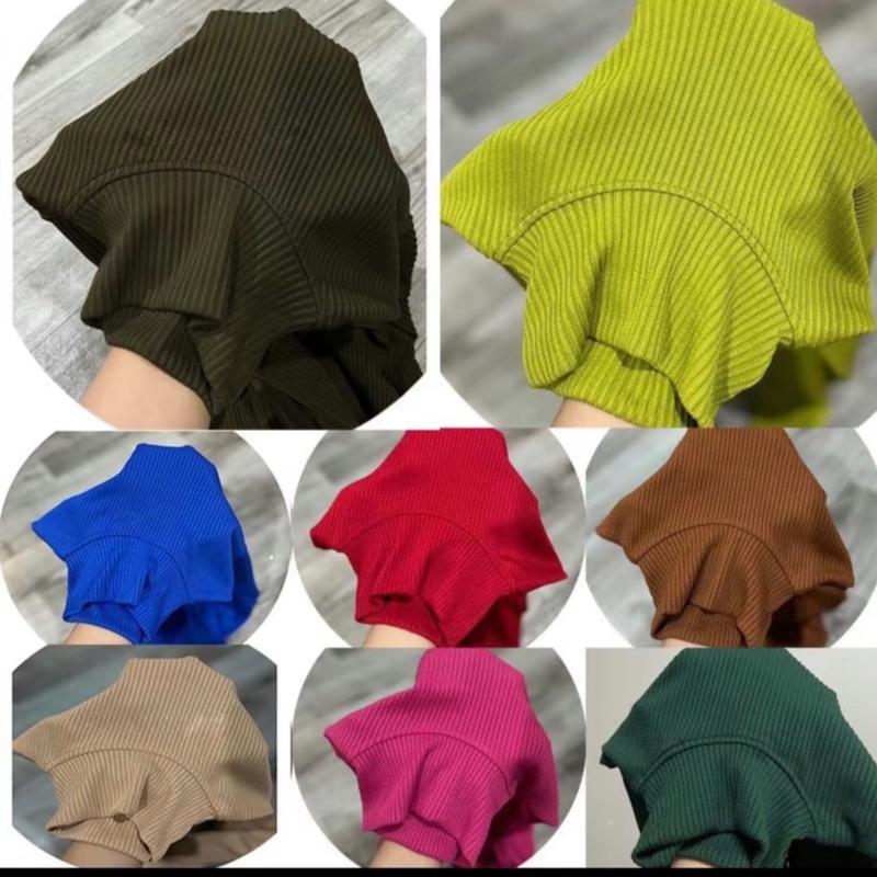  Áo cổ lọ thun gân tay dài   fom dưới  60kg nữ  wonem 