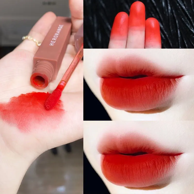 Son Kem Bóng, Son Kem Dạng Lỏng, Son Kem Trang Điểm Làm Đẹp, Liptint Và Son Kem, Hoàn Thiện Lì Nhung Đỏ, Không Thấm Nước, Lâu Trôi, Không dính cốc, Hiệu Ứng Làm Trắng, Trang Điểm Tự Nhiên, 6 Màu Có Sẵn