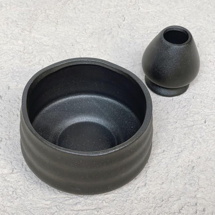 Matcha Bowl + Chasen Holder Ceramic Premium 6