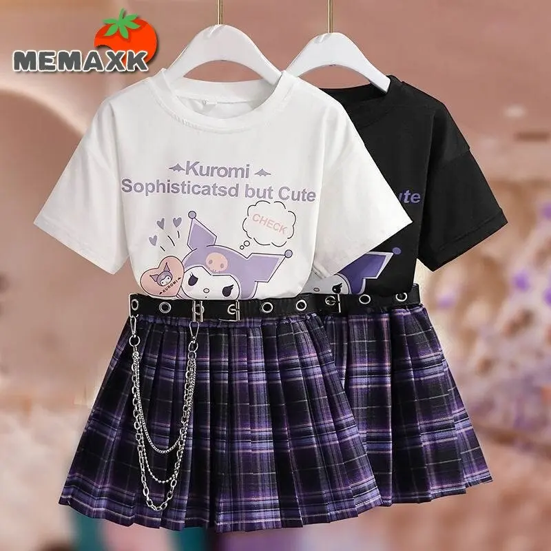ชุด JK หญิง, เครื่องแบบ Memaxk, กระโปรงสั้น, เสื้อยืด Kurumi, กระโปรงพลีท, เหมาะสำหรับเด็กผู้หญิงอายุ 4-13 ปี, ชุดสาว JK