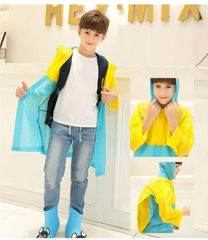 Kids Raincoat 4-13Thn Jas Hujan Anak Ponco Karakter Mantel Poncho 0767 6