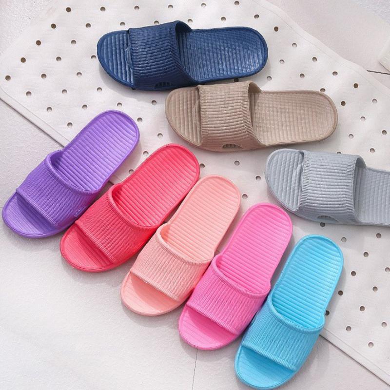 Dép đi trong nhà siêu nhẹ nhựa nguyên khối dép lê xốp mang đi trong nhà tắm văn phòng chống trơn trượt nam nữ đủ size D5 Slipper DéP Cao Su Đế Bằng 8