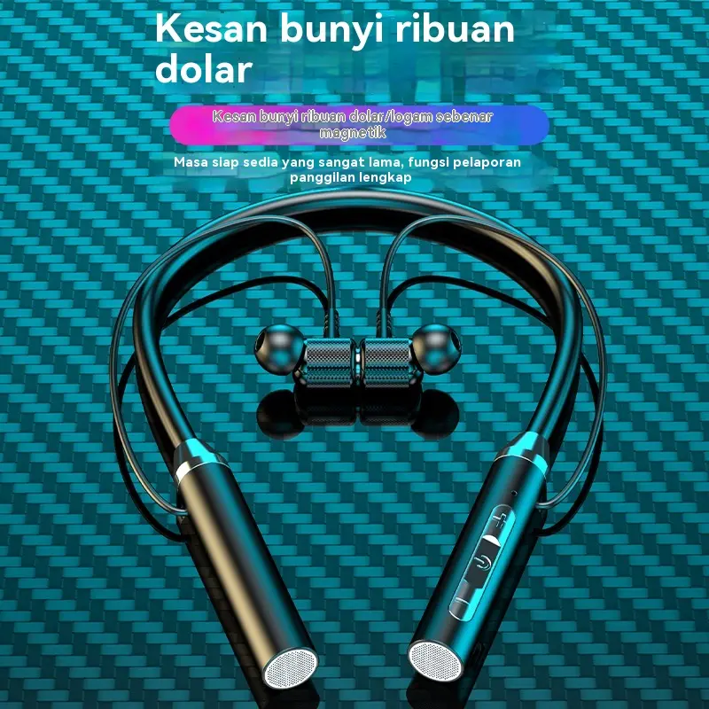 Fon Telinga Gantung Leher Wayarles Bluetooth Reka bentuk untuk Sukan, Fon Telinga Dwi dalam, Bateri dan Siap Sedia Ultra-Panjang, Sesuai untuk Permainan dan Aktiviti Luar Audio Earphones Mic Wireless Amplifier Headset