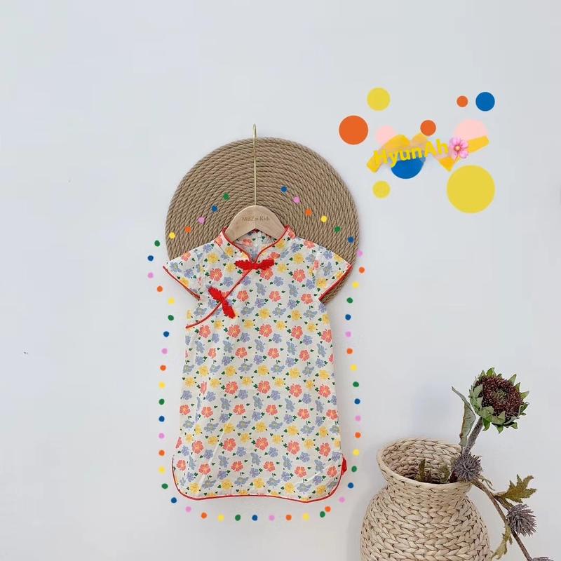 Product Introduction of Girls' Chinese Style Retro Hanfu Summer Children's Fashionable Cheongsam Dress Baby Skirt Cross-border One-piece Dropshipping 9