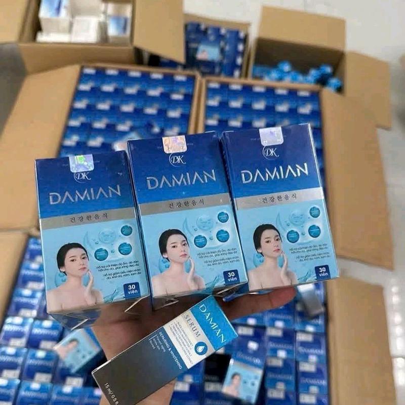 Viên uống Damian Dakami hộp 30 viên hỗ trợ trắng da mờ nám 6