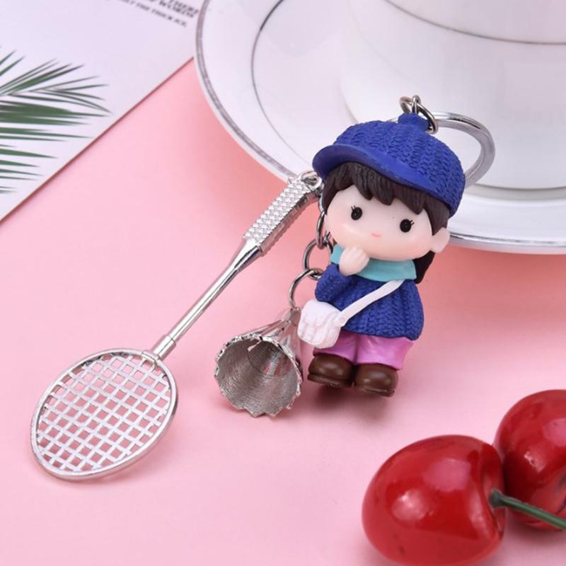 Dây Chuyền Chìa Khóa Cầu Lông Mini, Thiết Kế Sáng Tạo, Đồ Trang Trí Dễ Thương, Móc Chìa Khóa Tưởng Niệm, Phụ Kiện Túi Treo Và Xe Hơi, Móc Chìa Khóa Cầu Lông Mini 6