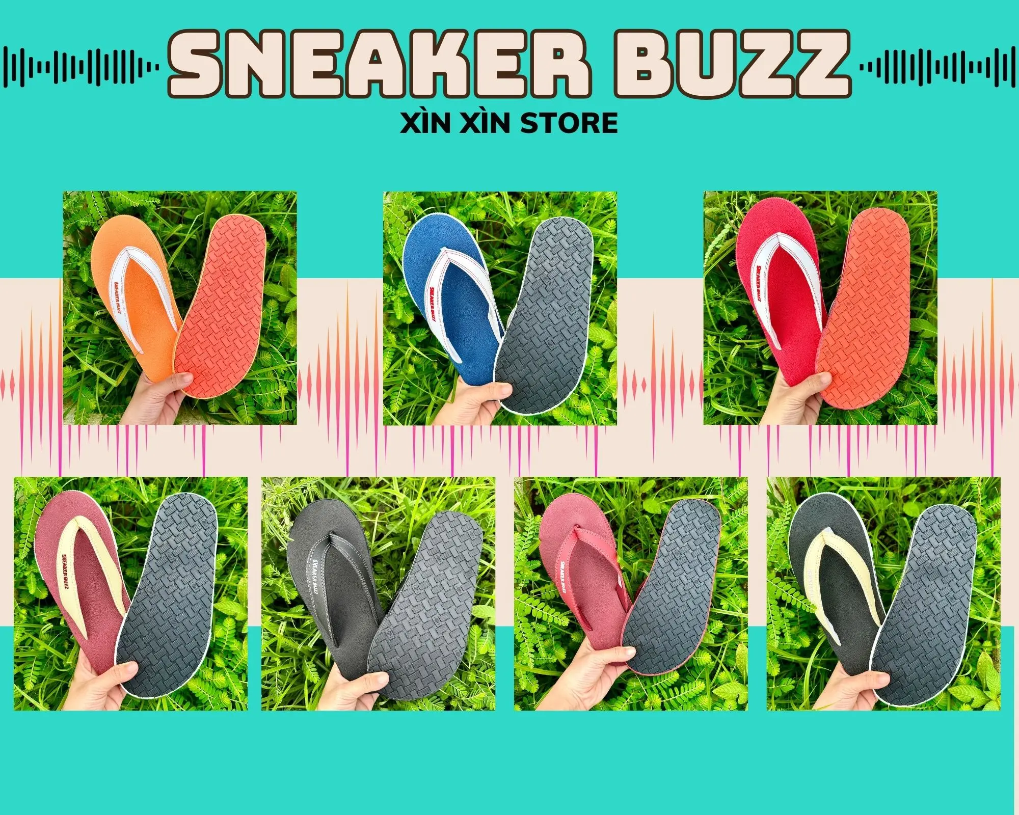 Dép xỏ ngón nam nữ Snearker Buzz unisex  Đế Bằng  nhiều màu lựa chọn DéP Sandals