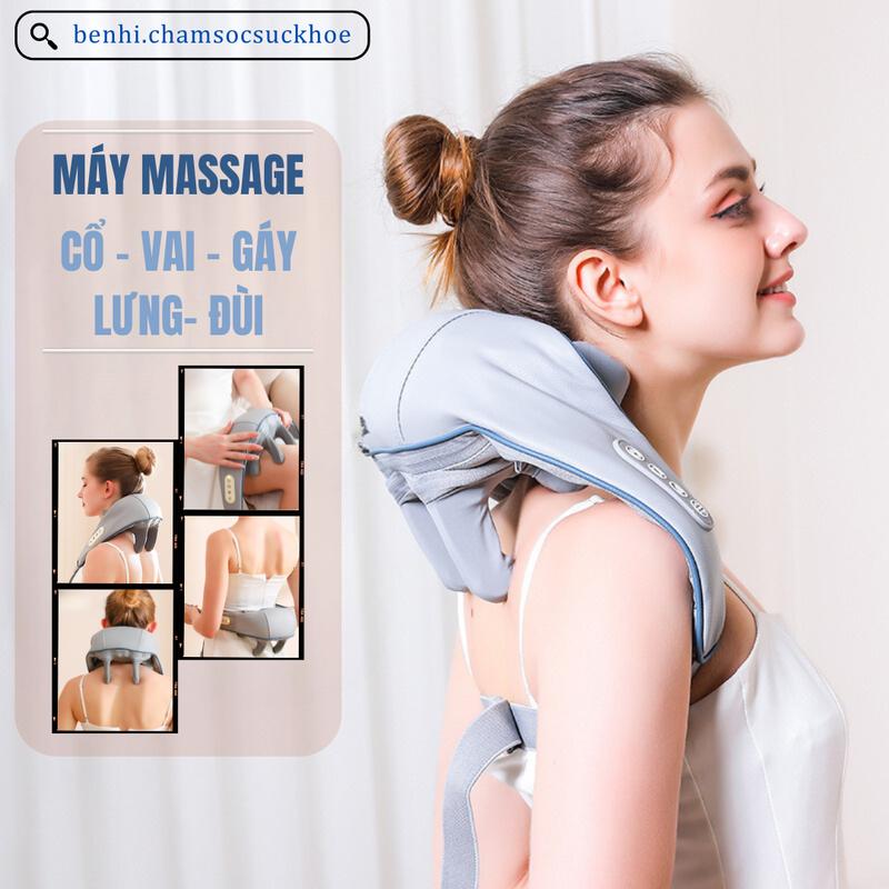 Máy Massage Cổ Vai Gáy kĩ thuật mát xa đa chức năng có thể matxa cả vùng Thắt Lưng, Bắp Đùi, Đầu Gối, Bắp Chân cải thiện đau nhức mỏi mệt tổng thể dành cho Văn Phòng-Người Cao Tuổi máy  massage