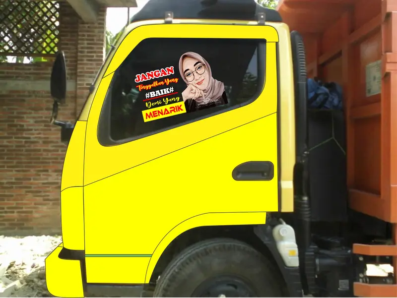 Stiker Transparan kata kata kaca mobil , sticker kata kata, setiker bodi mobil, stiker pintu mobil 3