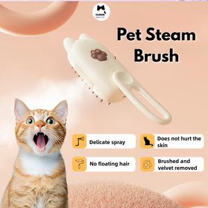 Berus Stim Haiwan Peliharaan, Gumimi, Penanggal Bulu, Kabus Stim Haiwan Peliharaan, Berus Stim untuk Bulu Haiwan Peliharaan, Berus Kucing Stim 3-DALAM-1, Dandanan, Sikat Penyingkiran Bulu Terbang Combe, Lanjutan untuk Penyingkiran Bulu Haiwan Peliharaan