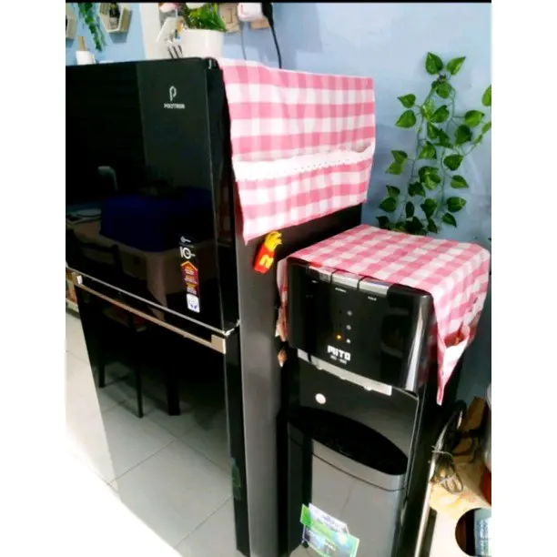 paket 2in1 taplak,tutup, pelindung kulkas dan dispenser galon bawah Biru 2