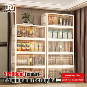 Rumara-50/60cm Transparan Lemari Plastik Lemari Pakaian Estetik Minimalis Lemari Pakaian Anak&Bayi
