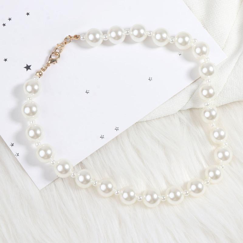 Product Introduction of Kids Girls Princess Accessories Faux Pearl Necklace Bracelet Set Girl Accessory Birthday Photoshoot Jewelry Sets 55