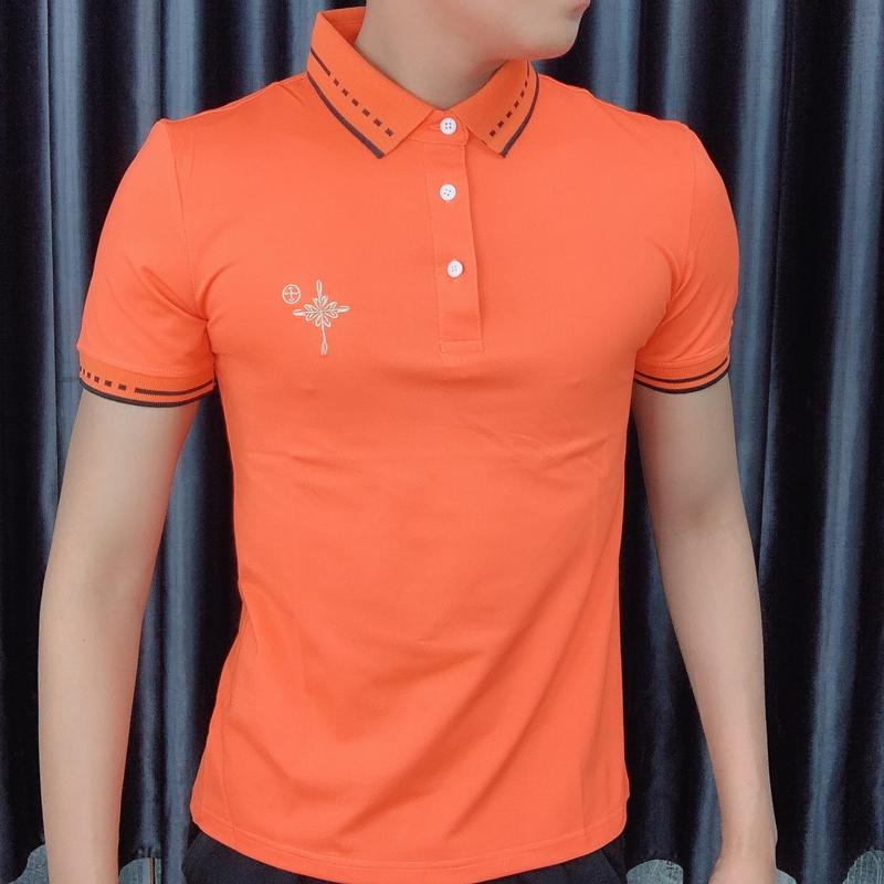 ÁO PHÔNG CỔ NAM PHOM ÔM THÊU BÔNG TUYẾT, HỌA TIẾT CỔ CHẤM CHẤT LIỆU MÁT THÔNG THOÁNG CO GIÃN NHẸ Polo Menswear Ngắn Tay Có Cổ Cộc Tay