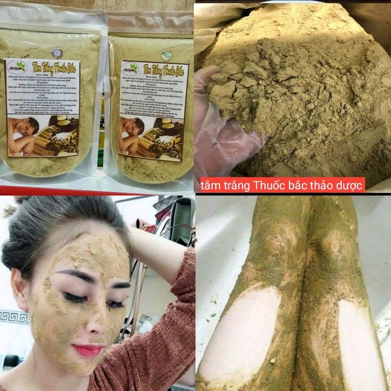gói 500g bột tắm trắng thảo dược thuốcbắc dưỡng trắng da body