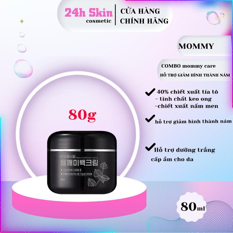 (Size to 80g có tem )Combo Kem Dưỡng Serum Mommy Care Perilla Whitening Cream 80g Chiết Xuất Tía Tô Hỗ Trợ Sáng Da 1