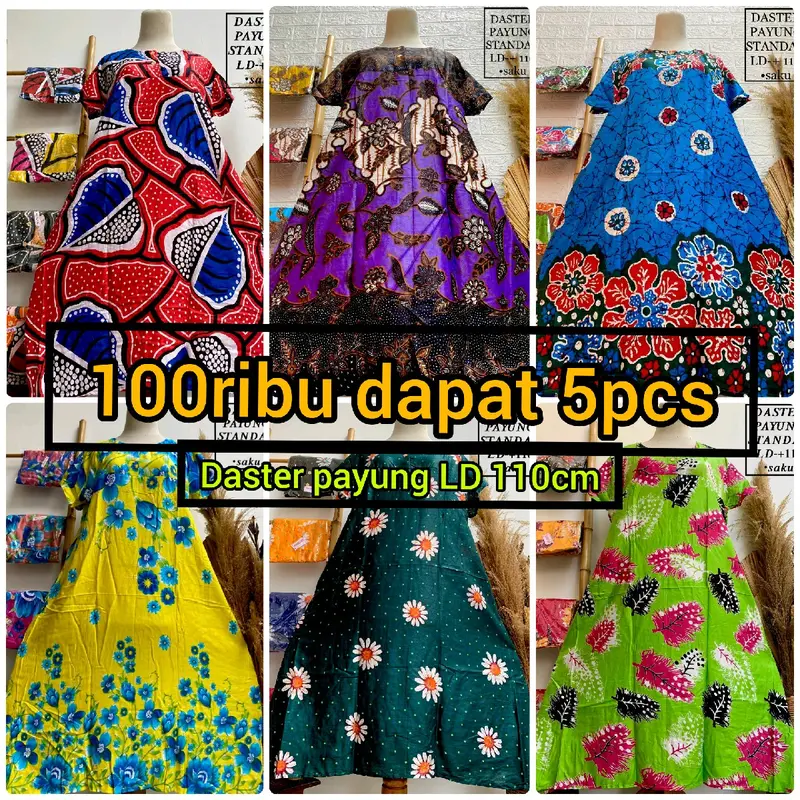 5 pcs DASTER PAYUNG LD 110cm  BUSUI DASTER 100 DAPAT 5 GROSIR DASTER 6