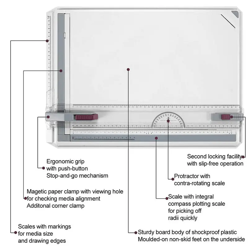 Meja Gambar Arsitek A3 Peralatan Melukis Drawing Rapid A3 Professional Drawing Board 3