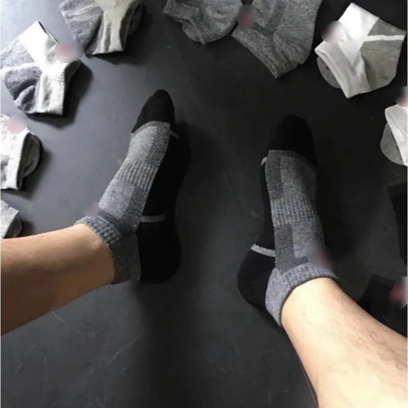 Mùhè phong cách mới Sét 10 Đôi Tất Nam Kháng Khuẩn Chống Hôi Chân Cổ Ngắn U,nii Cotton Menswear