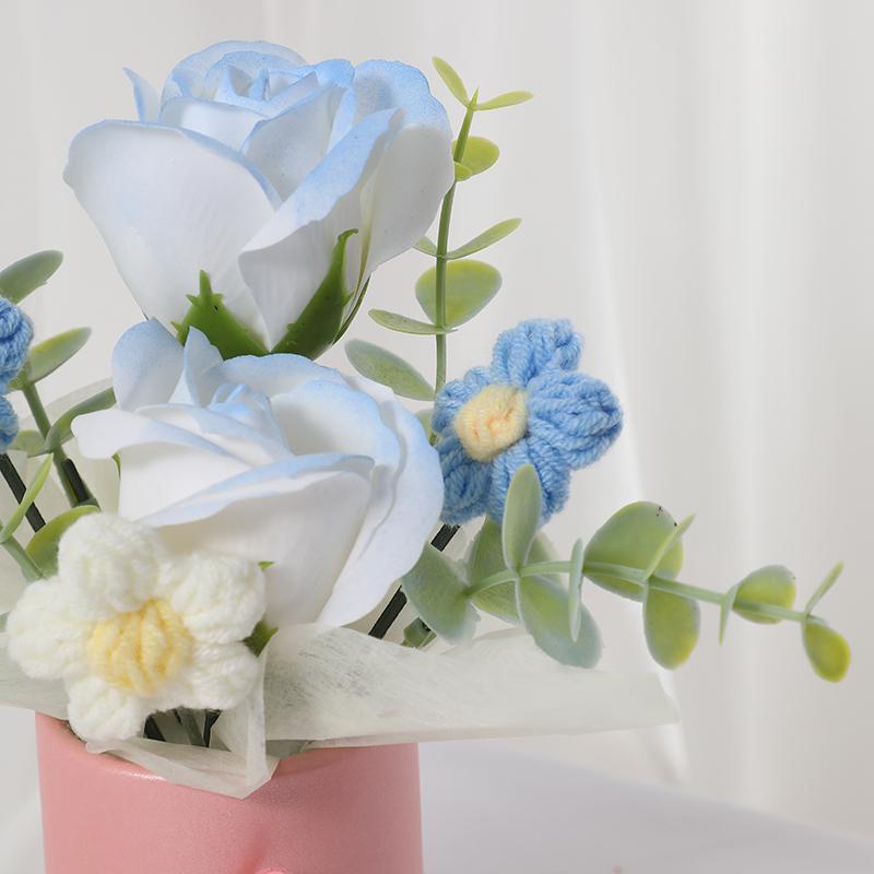 Artificial Flower Bouquet, 1 Count Faux Flower Bouquet with Gift Bag, Decoration Supplies for Home Living Room Bedroom 6