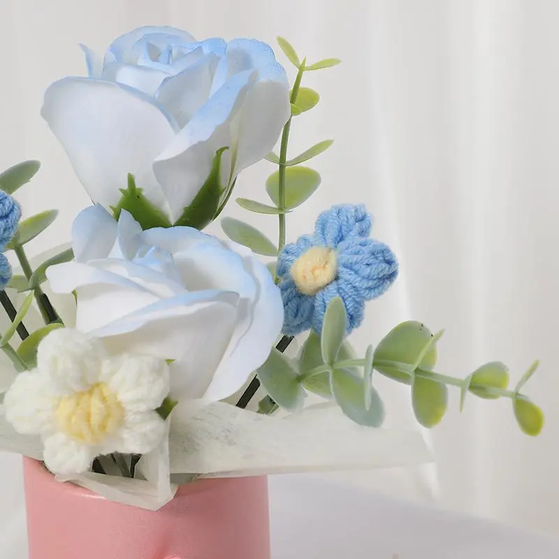 Artificial Flower Bouquet, 1 Count Faux Flower Bouquet with Gift Bag, Decoration Supplies for Home Living Room Bedroom 6