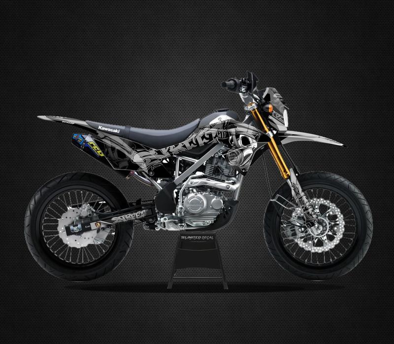 Decal Sticker KLX BF Xtreme 150 Stiker KLX Fullbody Supermoto KLX BF Graffiti KLX 007 8