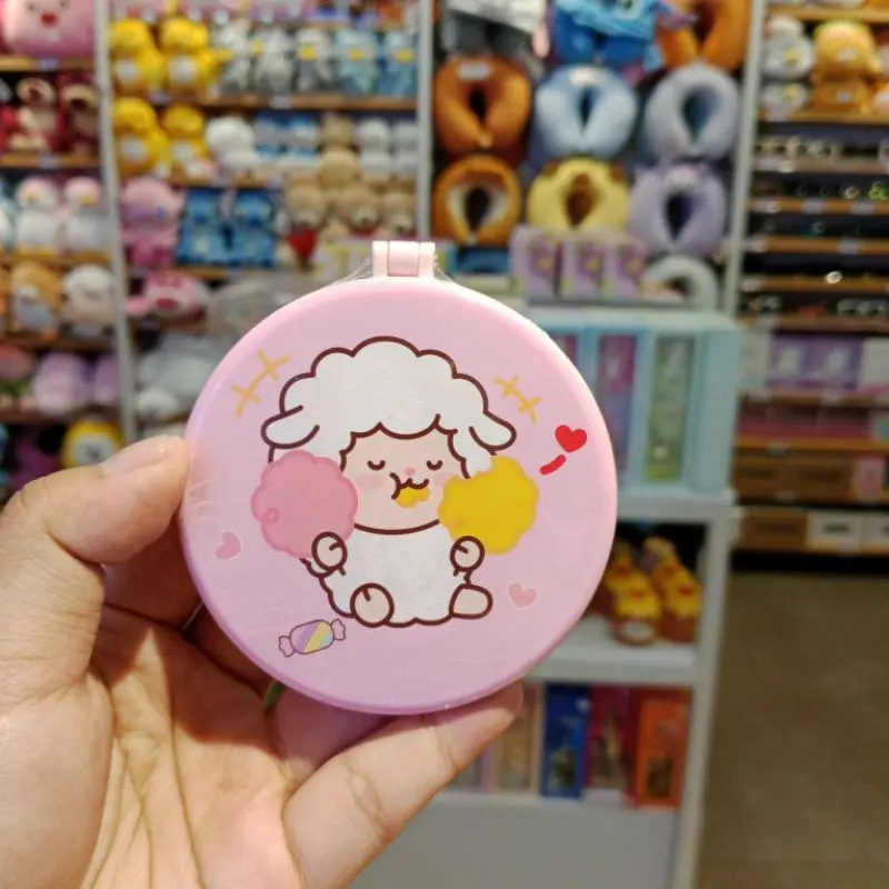 MINISO Double Sided Folding Mirror (Cute Animals) Cermin Kaca Hias 1