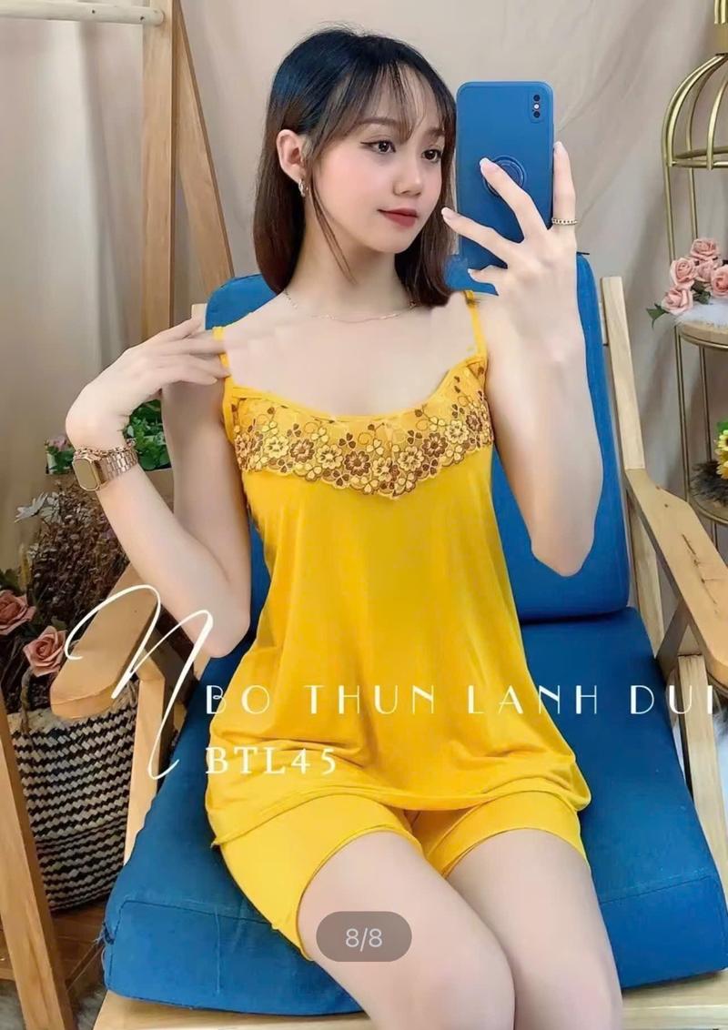 Product Introduction of Bộ đùi nữ thun lạnh 2 dây nhí phối ren hoa 13