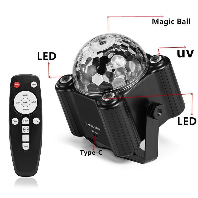 Party Lights Dj Disco Ball Lights Voice Controlled Strobe Stage Colorful Lights Birthday Christmas Performance Party Decoration 3