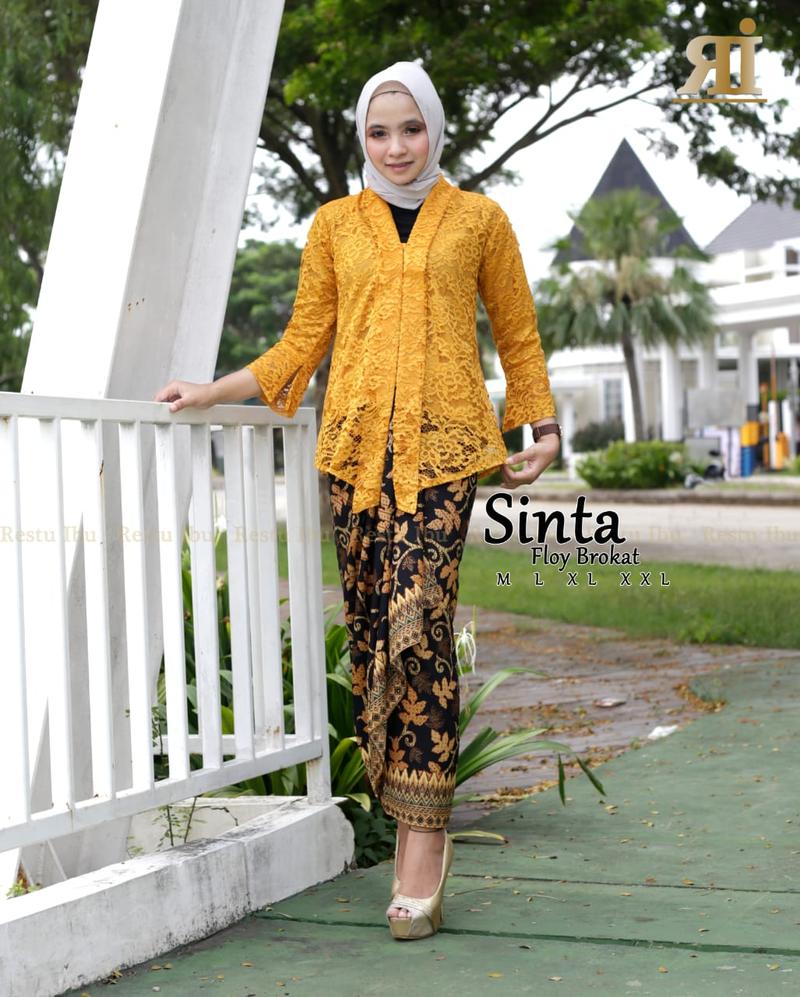 Product Introduction of SET KEBAYA KONDANGAN WARNA KUNING TERBARU SINTA 2022 / KEBAYA PESTA / ATASAN KEBAYA SET WANITA REMAJA 0