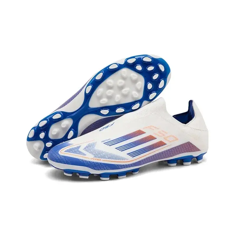 Men's Football Shoes with Long Nails for Grass Training And Competition Sports Shoes for Boys Girls Students Adults 6