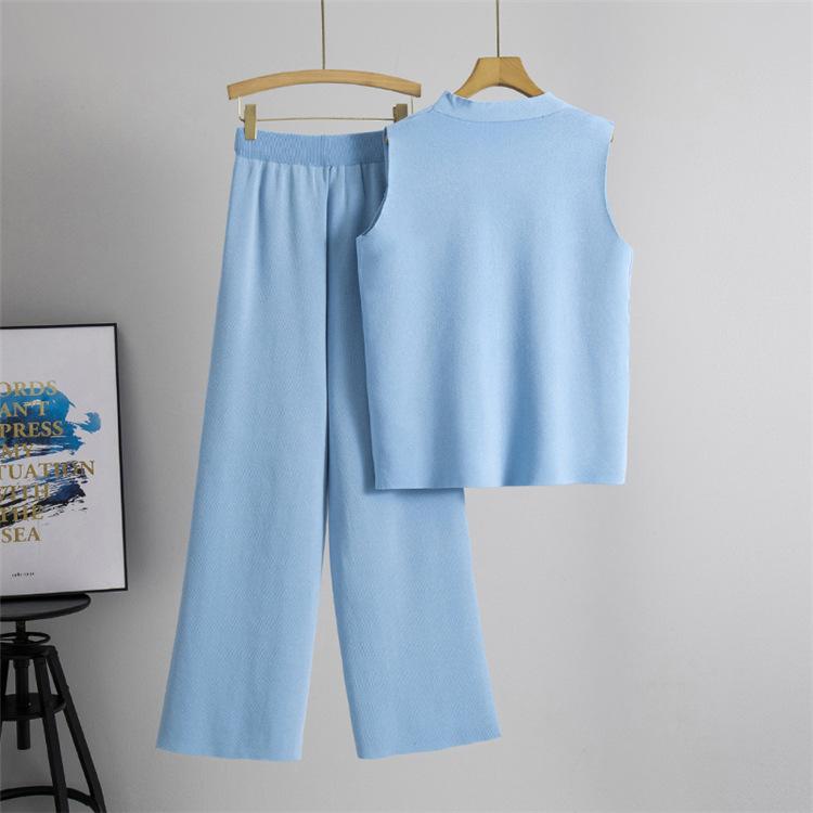 Product Introduction of New summer women's wear in 2025: a fashionable set consisting of a knitted vest with golden buttons and a midi skirt, and a homewear package. Clothes Womenswear 16