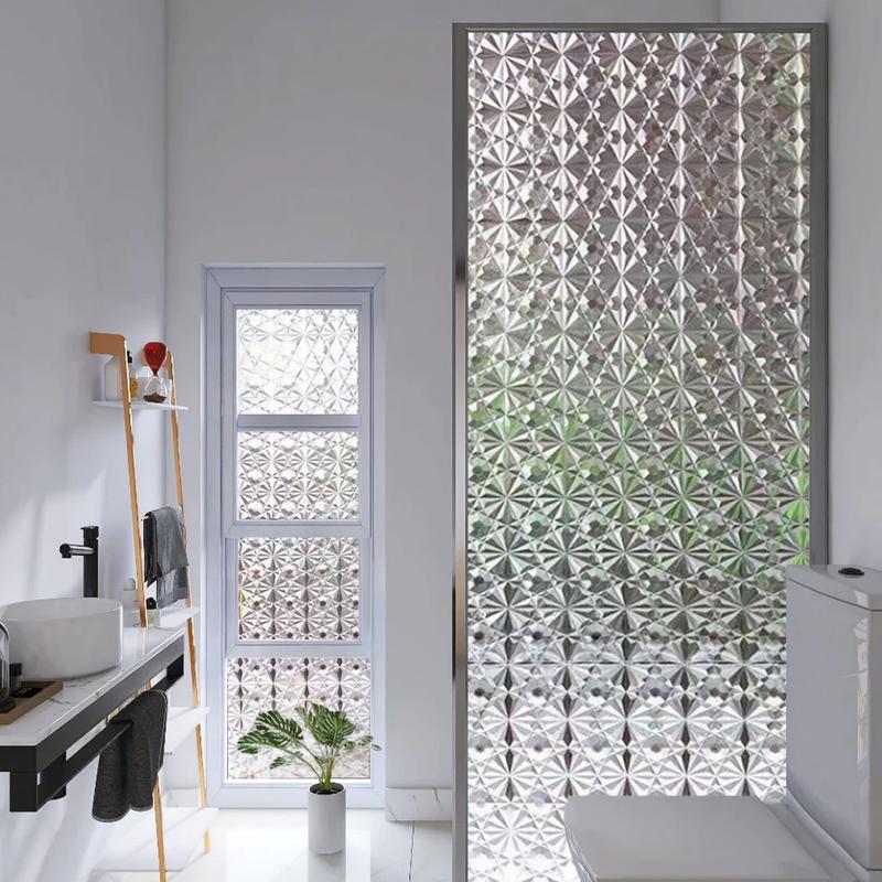 Product Introduction of Privacy Glass Self Adhesive Film Static Cling Window Sticker Glass Privacy For Bathroom Kitchen Window Home Decoration  45cm*2m 21