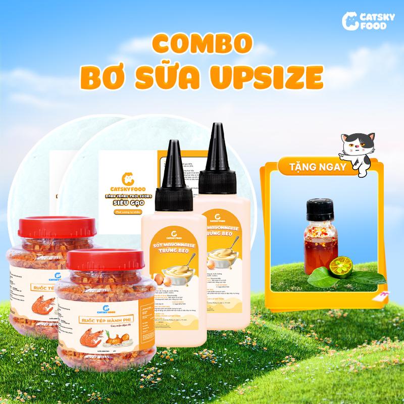 Combo Phô Mai Bơ Sữa Bánh Tráng Phơi Sương - Catsky Food -  Ruốc Tép Phô Mai Đậm Đà, Sốt Bơ Xữa Siêu Hot, Đồ Ăn Vặt Snack Food Chua Cay Combobanh Trang Tuổi Thơ