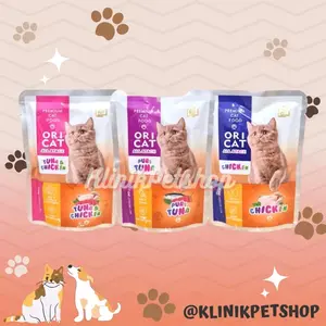 ORICAT POUCH 80gr - ORI CAT Pouch Makanan Kucing Basah Adult & Kitten All stage Semua Umur