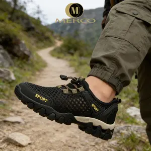 Sepatu Pria Mesh Anti Slip Sepatu Hiking Outdoor Sepatu Santai Cowok Nyaman Untuk Berjalan