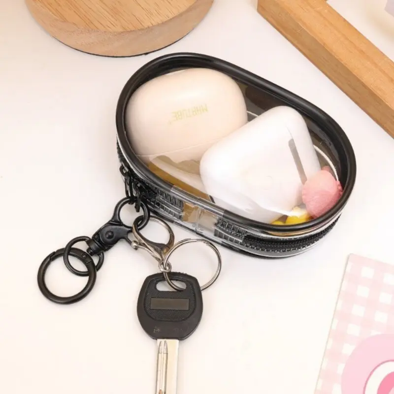 [Ready Stock] Kotak Penyimpanan Kabel Data Transparan, Penutup Pelindung Kabel Portabel, Tas Penyimpanan Headset Perjalanan Luar Ruangan, Tas Penyimpanan Bulat Kabel Data 6