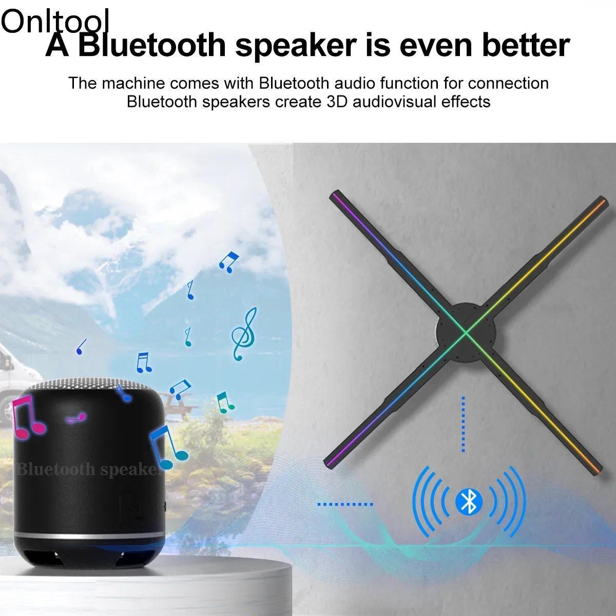 42-56cm 3D Holographic Projection Wifi Led Logo Holographic Light Player 3D Fan Holographic Advertising Lights - Image 5