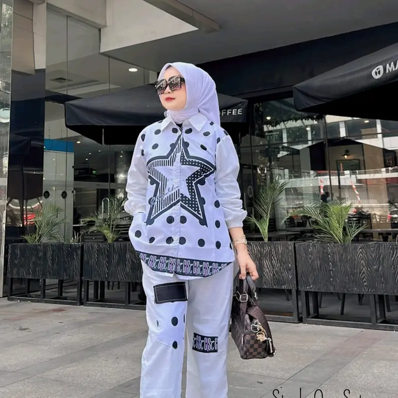 Setelan Set kemeja  Starla by Calistha Celana Karet Katun Muslim 2